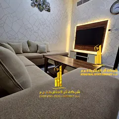 The most beautiful two-bedroom apartment (first tenant) fully furnished for monthly rent in Ajman -
