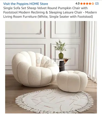 Arm chair sofa with stool