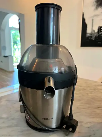 Philips 2L Centrifugal Juicer HR1863 — Silver/Black, Good Condition