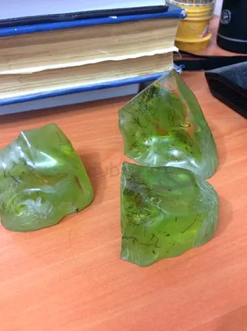 ✨ Rare Green Translucent Collectible Pieces ✨

A unique set of three beautiful translucent olive-gre