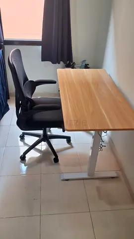 electric wooden sit/stand desk for sale