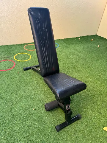 Adjustable Gym Bench — sturdy home gym bench, used