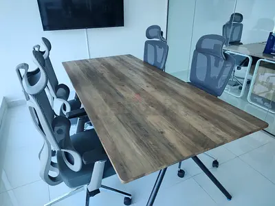 Modern wooden office conference (just) table