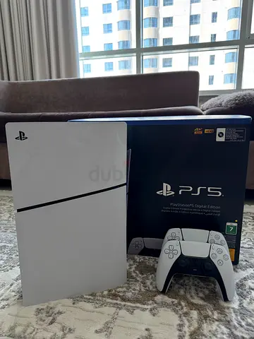 PS5 Slim Digital Edition 1TB + 2 Original Controllers | Like New | With Box | Excellent Condition
