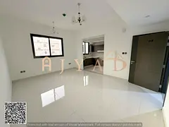 Brand-new studio for annual rent in Al Jurf 3. Spacious layout, separate kitchen, central A/C, prime