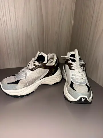 Louis Vuitton Archlight-style white sneakers, lightly used