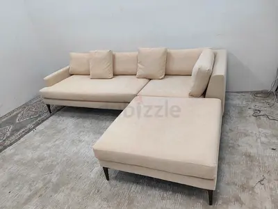 West elm beige color sectional sofa