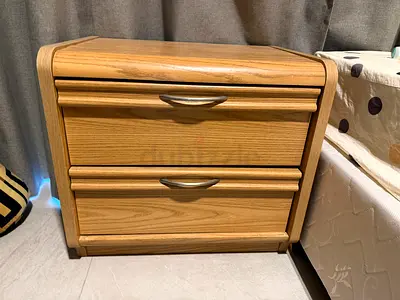 Light wood 2-drawer bedside table / nightstand (I have 2)