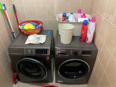 Samsung front-load 9kg washer and dryer set - good condition