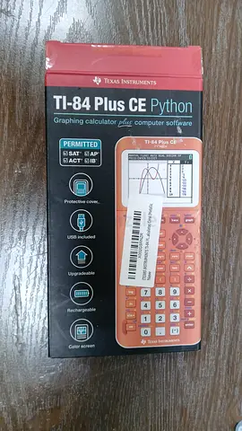 TEXAS INSTRUMENTS CALCULATOR TI-84 PLUS CE PYTHON ENHANCED GRAPHING PLUS SOFTWARE PEACH PI