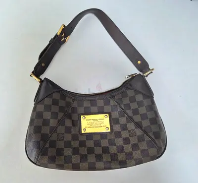 Pre-owned Louis Vuitton Damier Ebene Shoulder Bag - Small Hobo