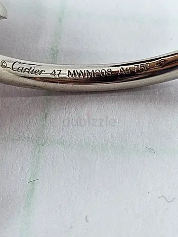 Cartier diamond band ring in original box ( not Authentic) size 5 weight 2.53g