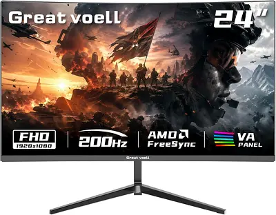 24-inch Curved Gaming Monitor - 1080p, 200Hz, VA, FreeSync