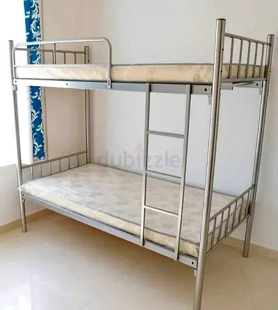 🛏️ Brand New Heavy Duty Silver Metal Bunk Bed