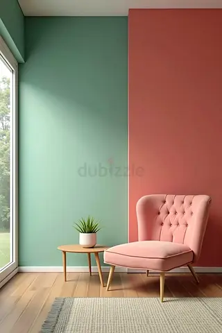 Pink Tufted Accent Chair with Ottoman