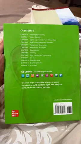 Grade 9-12 Glencoe Geometry High School Textbook (McGraw Hill) - Used