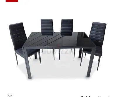 Black 6 Seater Pan Emirates Dining Table