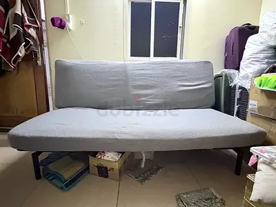 Grey sofa cum bed / futon - good condition