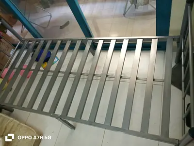 Single metal bed frame (slatted) - good condition 2set available