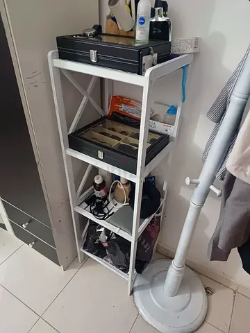 White 4-Tier Wooden Storage Shelf