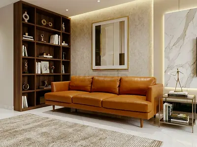 West elm three seater leather sofa