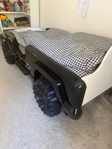 Jeep Car Bed 90x190 cm – Lights  Sound Working – AED 400