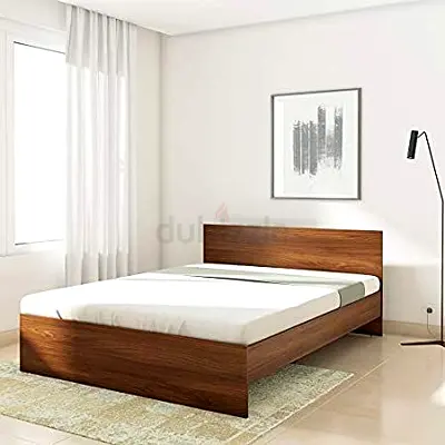 Double Bed Frame with Headboard and with mattress