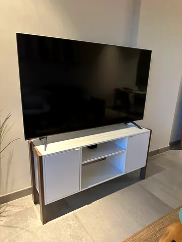 White wood TV table for sale