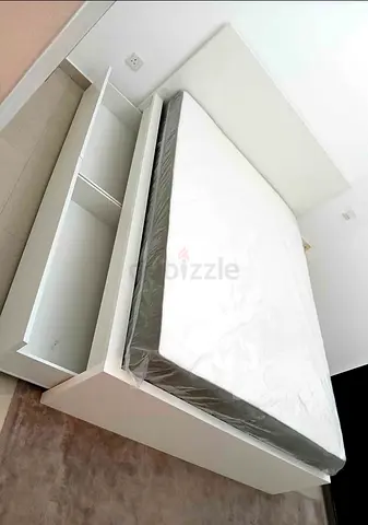 IKEA Malam queen size bed 160/200cm bed with 2 storage drawers underneath  and Ikea mattress