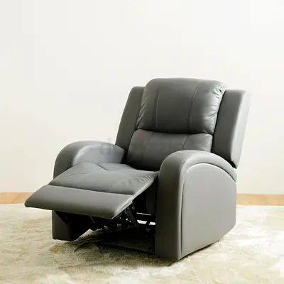 1 Seater Fabric Recliner Sofa-Grey