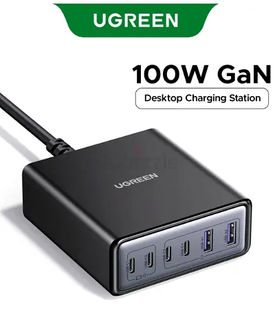 UGREEN 100W USB C Charging Station, 6-Port GaN Desktop Charger with 4 USB-C  2 USB-A, US plug