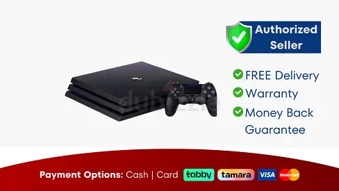 Sony PlayStation 4 (PS4) Pro 500GB Jet Black Console with DualShock 4 - Warranty - Free Delivery