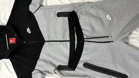 Nike grey  black tracksuit set — jacket and joggers, size small to medium