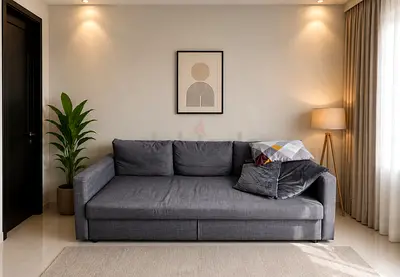 Modern 3 Seater Grey Sofa