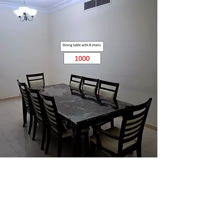 Dining table with 8 chairs