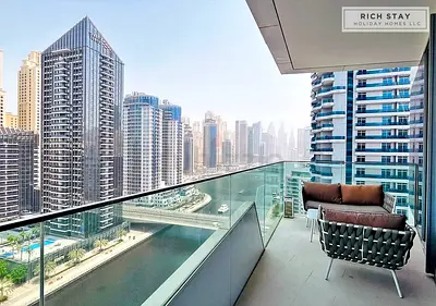 Spacious 1BR | 2 Balconies | Full Marina & Sea view
