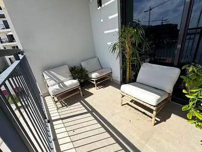 IKEA (TVARO/FROSON) Modern Bamboo Patio Seating Set with Cushions