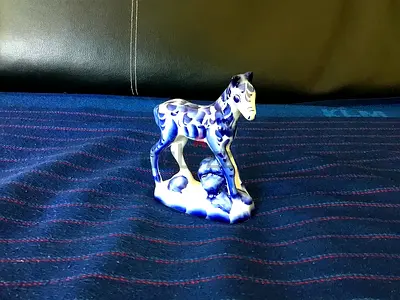 Gzhel “Foal” Porcelain Statuette