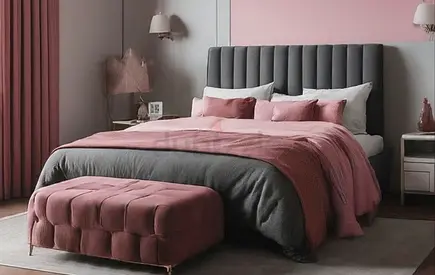 Dark gray 160*200 queen Bed