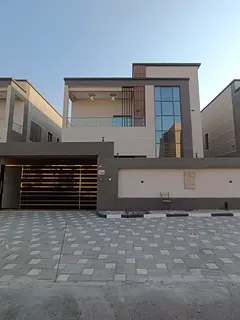 Villa for rent in Al Helio 2, Ajman. 4 master bedrooms, majlis, and 2 living rooms. Central air cond