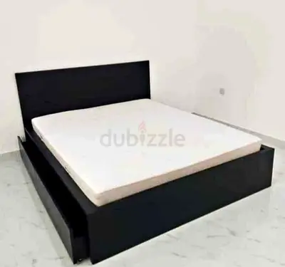 Ikea malam bed with ikea mattress Queen size 160x200cm bed