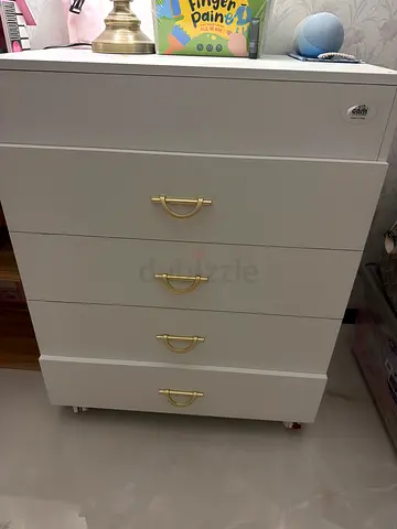 Changing table with shelves