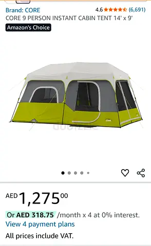 9-Person Instant Cabin Tent - Large Family Camping Tent