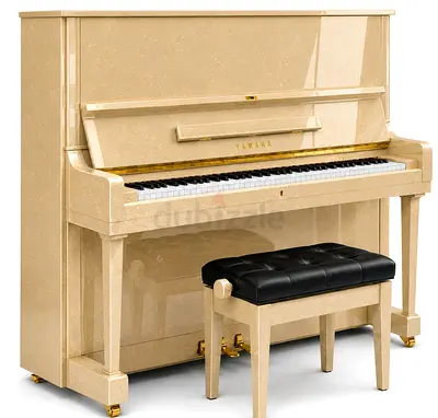 Yamaha U1 Beige Upright Piano Made in Japan