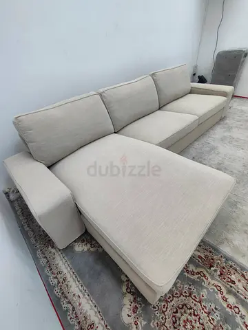 Ikea beige color four seater lshape sofa