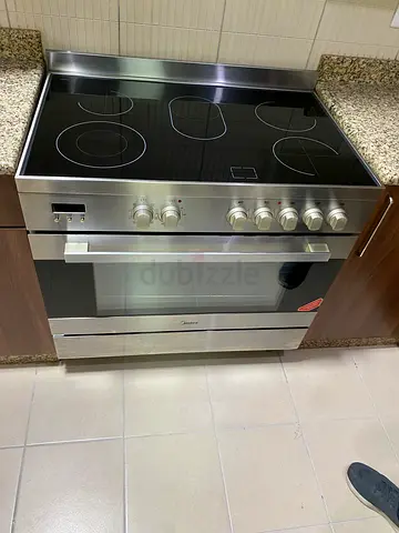 Midea , 5 Zones Full Electric Cooking Range-LED Display , DELIVERY + WARRANTY