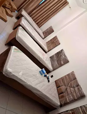 Single Bed Set with Mattress and Headboard