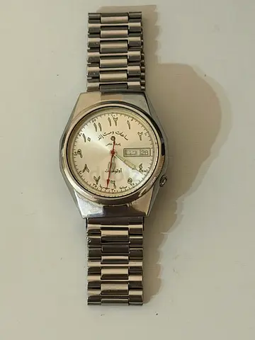Vintage West End Watch Co. Everbright Automatic Arabic Day-Date Watch (T-5926)