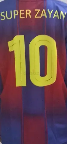 FC Barcelona-style Number 10 Football Jersey with CUSTOM name your name - Size Unknown