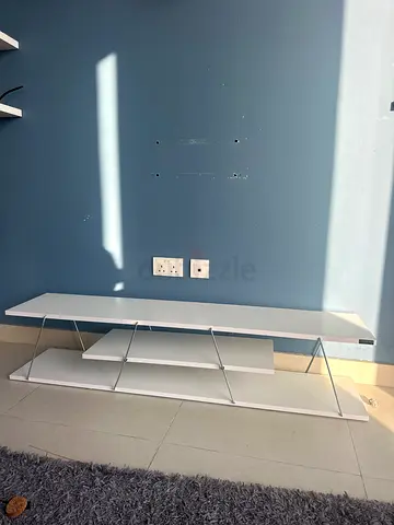 Modern White Floating TV table